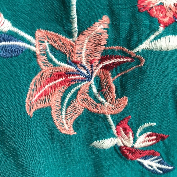 Flying tomatoe-Teal-floral Tunic-M - Picture 8 of 13